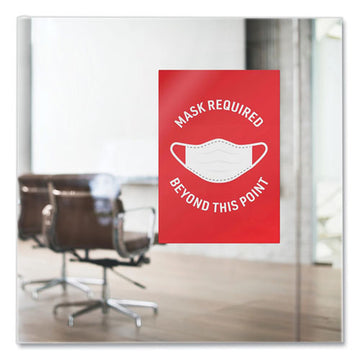 Avery® Preprinted Surface Safe Wall Decals, 7 X 10, Mask Required Beyond This Point, Red Face, White Graphics, 5-pack freeshipping - TVN Wholesale